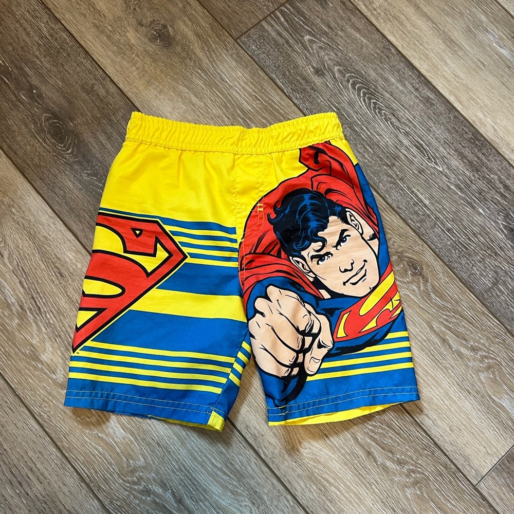 Superman Elastic Waist Swim Trunks Size 3T